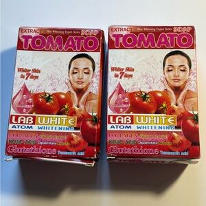 2x Extract Tomato Soap Lab White Atom Whitening (Whiter Skin in 7 Days)
